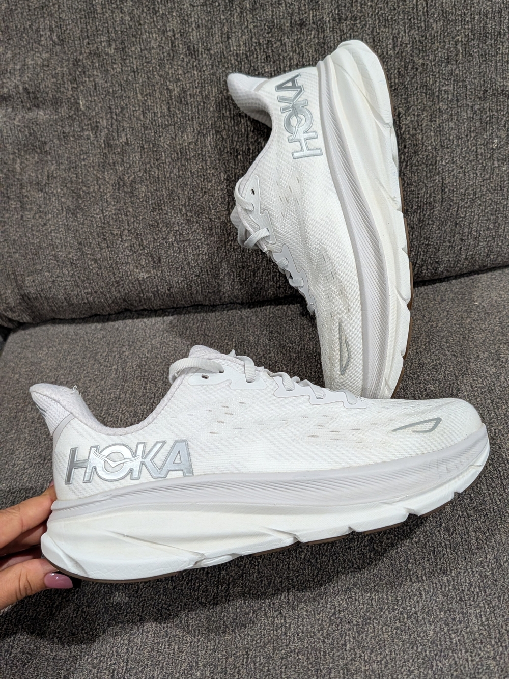 HOKA Women's White Running Shoes - Lightweight Cushioning